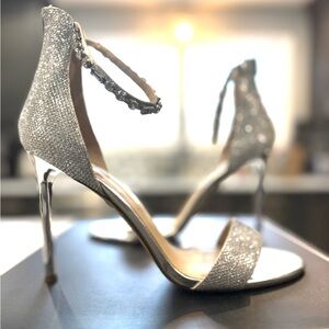 Women’s Dress Heels - Nina YF Deena for Wedding, Prom, Size 9, Silver